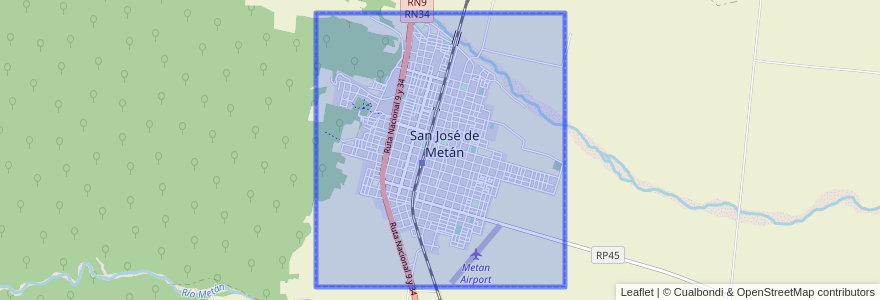 Mapa de ubicacion de Metán.