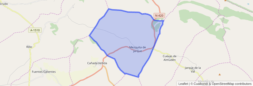 Mapa de ubicacion de Mezquita de Jarque.