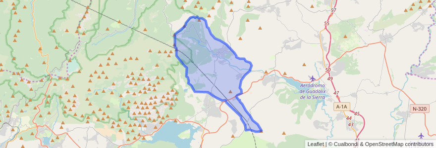 Mapa de ubicacion de Miraflores de la Sierra.