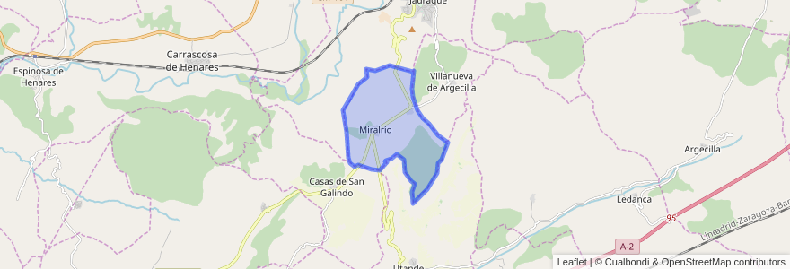 Mapa de ubicacion de Miralrío.