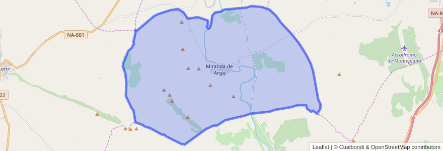 Mapa de ubicacion de Miranda de Arga.