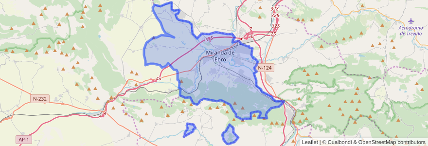 Mapa de ubicacion de Miranda de Ebro.