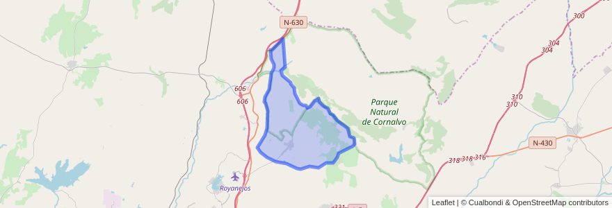 Mapa de ubicacion de Mirandilla.