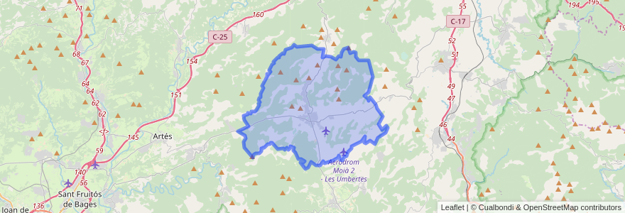 Mapa de ubicacion de Moià.