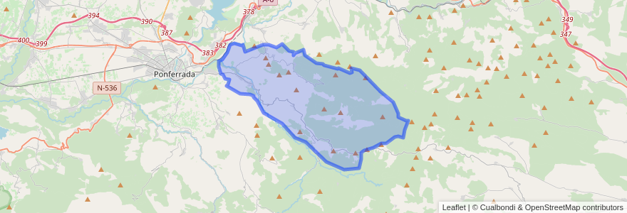 Mapa de ubicacion de Molinaseca.