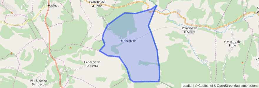 Mapa de ubicacion de Moncalvillo.