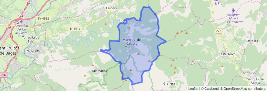 Mapa de ubicacion de Monistrol de Calders.