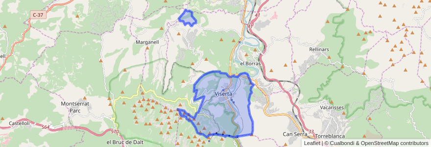 Mapa de ubicacion de Monistrol de Montserrat.