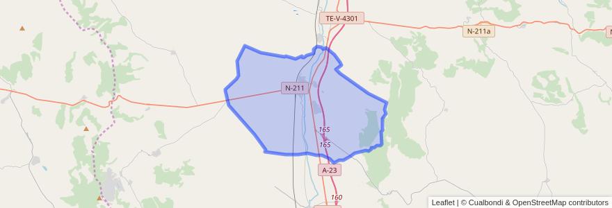 Mapa de ubicacion de Monreal del Campo.