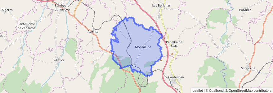 Mapa de ubicacion de Monsalupe.