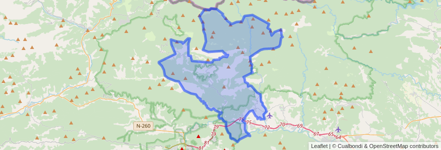 Mapa de ubicacion de Montagut i Oix.