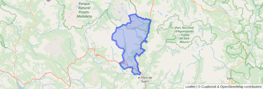 Mapa de ubicacion de Montanuy / Montanui.