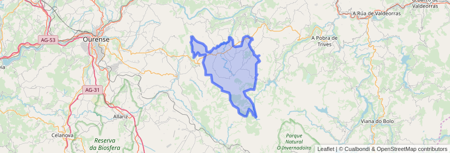 Mapa de ubicacion de Montederramo.