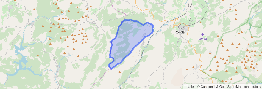 Mapa de ubicacion de Montejaque.