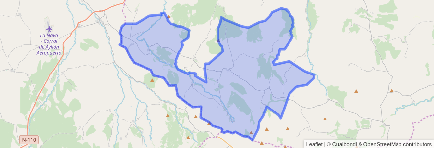 Mapa de ubicacion de Montejo de Tiermes.