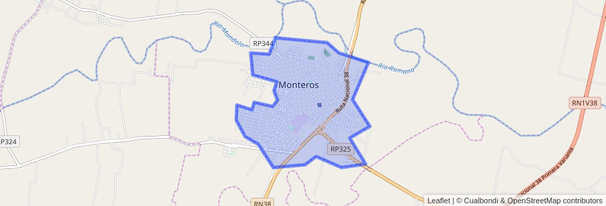 Mapa de ubicacion de Monteros.