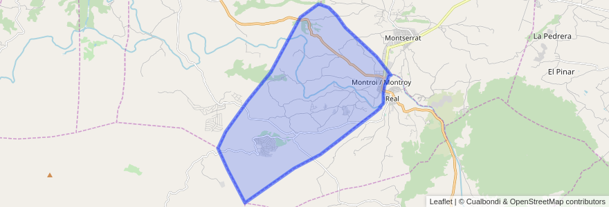 Mapa de ubicacion de Montroi / Montroy.