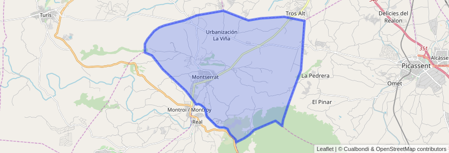 Mapa de ubicacion de Montserrat.