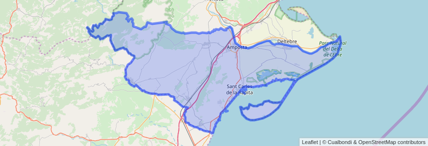 Mapa de ubicacion de Montsià.