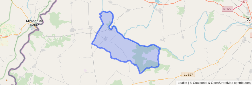 Mapa de ubicacion de Moral de Sayago.