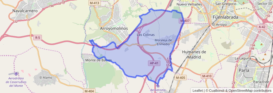 Mapa de ubicacion de Moraleja de Enmedio.