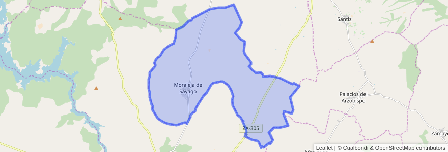 Mapa de ubicacion de Moraleja de Sayago.