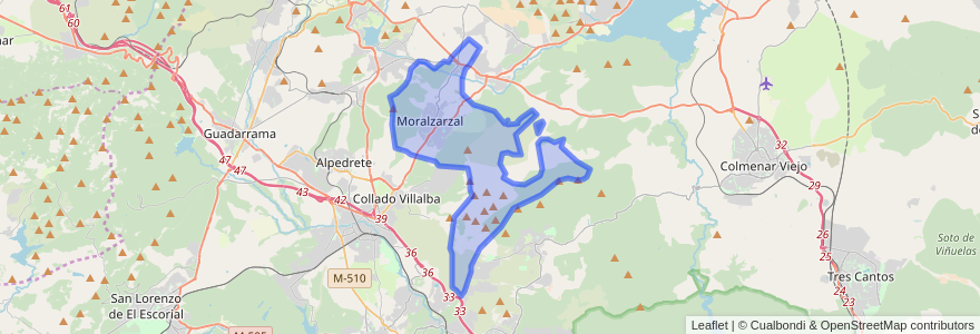 Mapa de ubicacion de Moralzarzal.