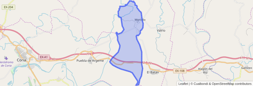 Mapa de ubicacion de Morcillo.