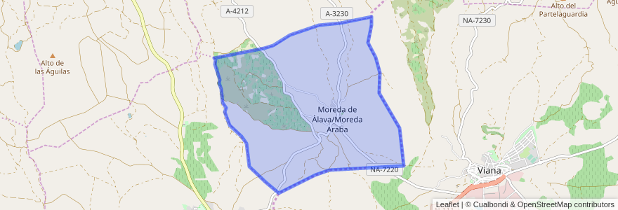 Mapa de ubicacion de Moreda de Álava.