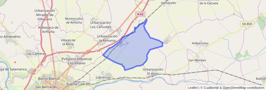 Mapa de ubicacion de Moriscos.