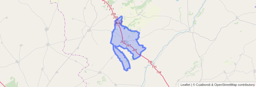 Mapa de ubicacion de Mota del Marqués.