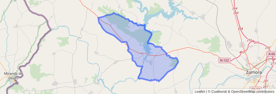 Mapa de ubicacion de Muelas del Pan.