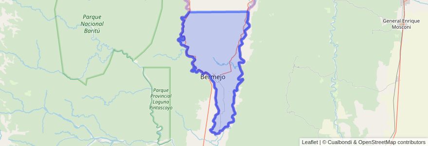 Mapa de ubicacion de Bermejo.