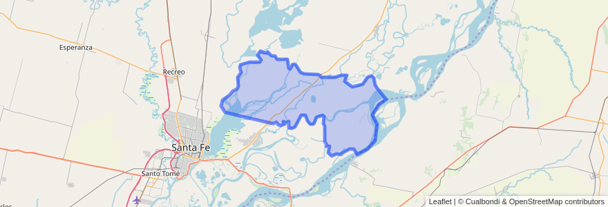 Mapa de ubicacion de Municipio de Arroyo Leyes.