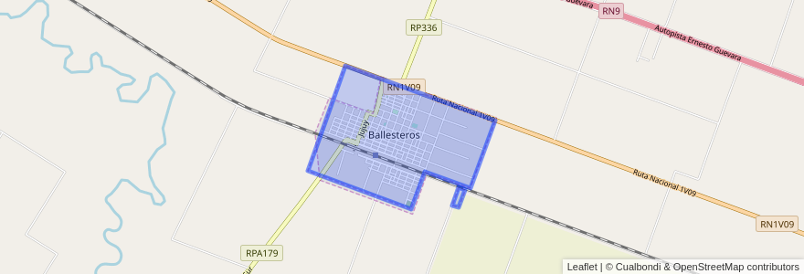 Mapa de ubicacion de Municipio de Ballesteros.