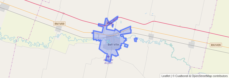 Mapa de ubicacion de Municipio de Bell Ville.