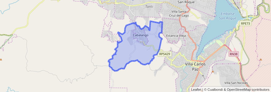 Mapa de ubicacion de Municipio de Cabalango.