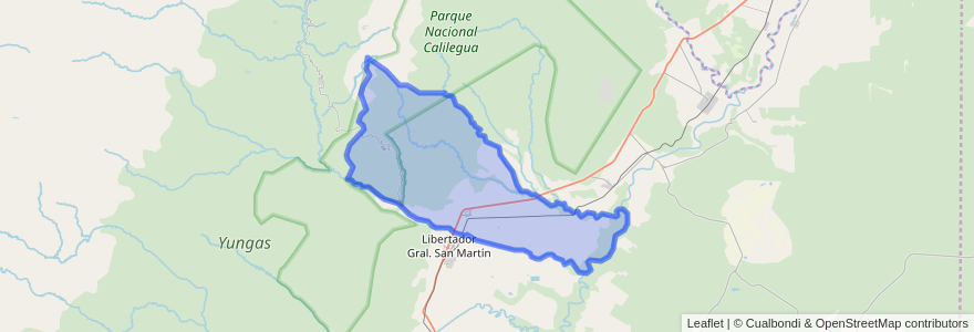 Mapa de ubicacion de Municipio de Calilegua.