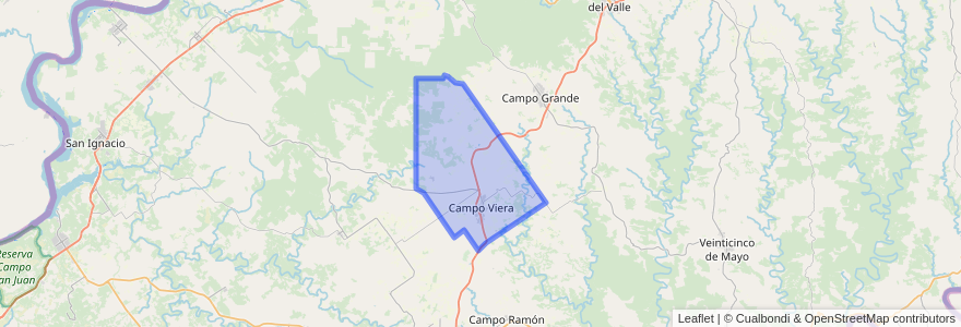 Mapa de ubicacion de Municipio de Campo Viera.