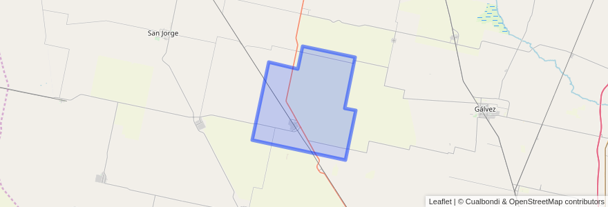 Mapa de ubicacion de Municipio de Cañada Rosquín.