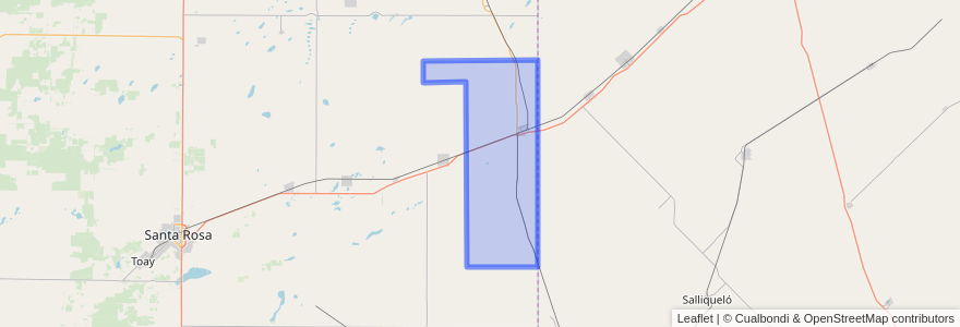 Mapa de ubicacion de Municipio de Catriló.