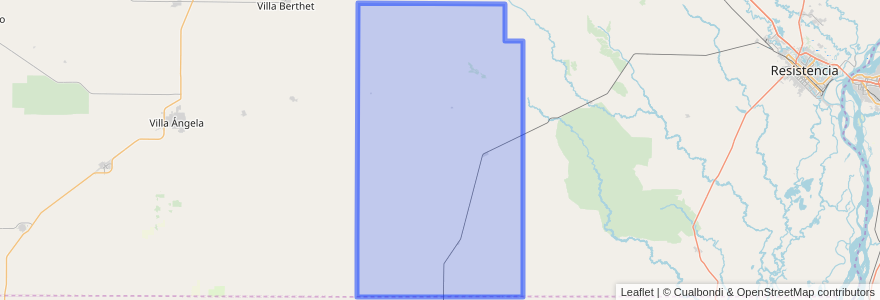 Mapa de ubicacion de Municipio de Charadai.