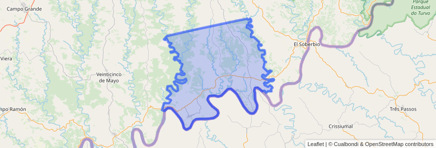 Mapa de ubicacion de Municipio de Colonia Aurora.