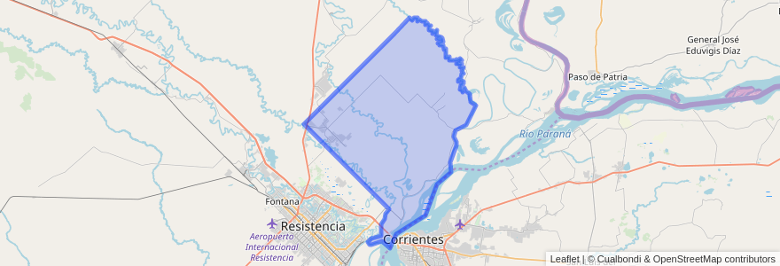 Mapa de ubicacion de Municipio de Colonia Benítez.