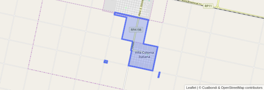 Mapa de ubicacion de Municipio de Colonia Italiana.