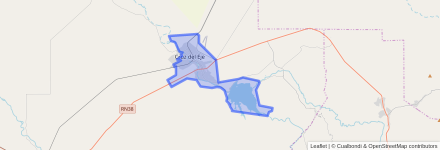Mapa de ubicacion de Municipio de Cruz del Eje.
