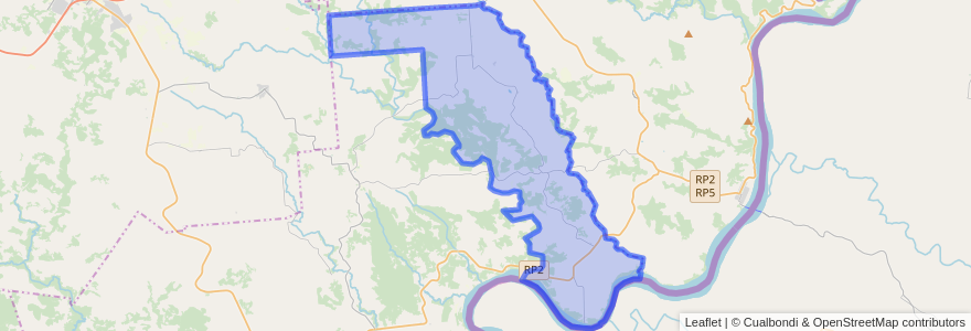 Mapa de ubicacion de Municipio de Florentino Ameghino.