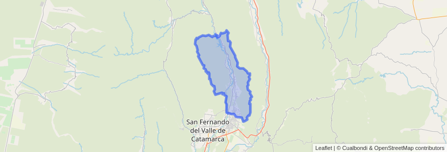 Mapa de ubicacion de Municipio de Fray Mamerto Esquiú.