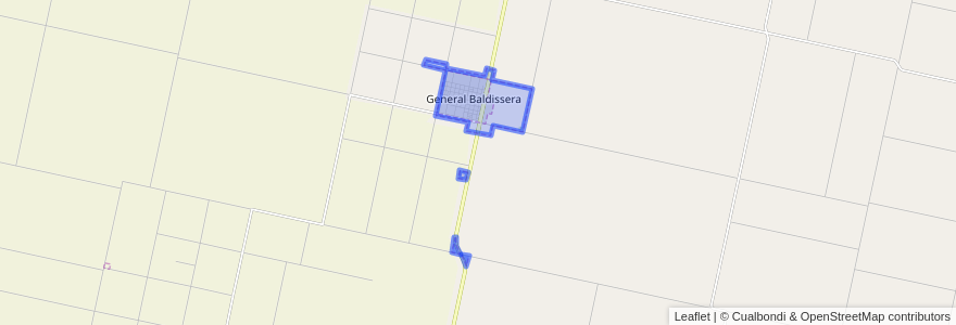 Mapa de ubicacion de Municipio de General Baldissera.
