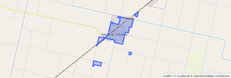 Mapa de ubicacion de Municipio de General Cabrera.
